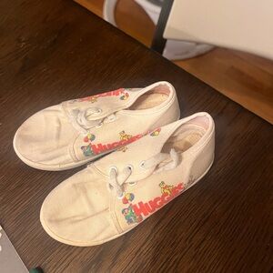 Huggies Kids Canvas Sneakers - White with Colorful Accents